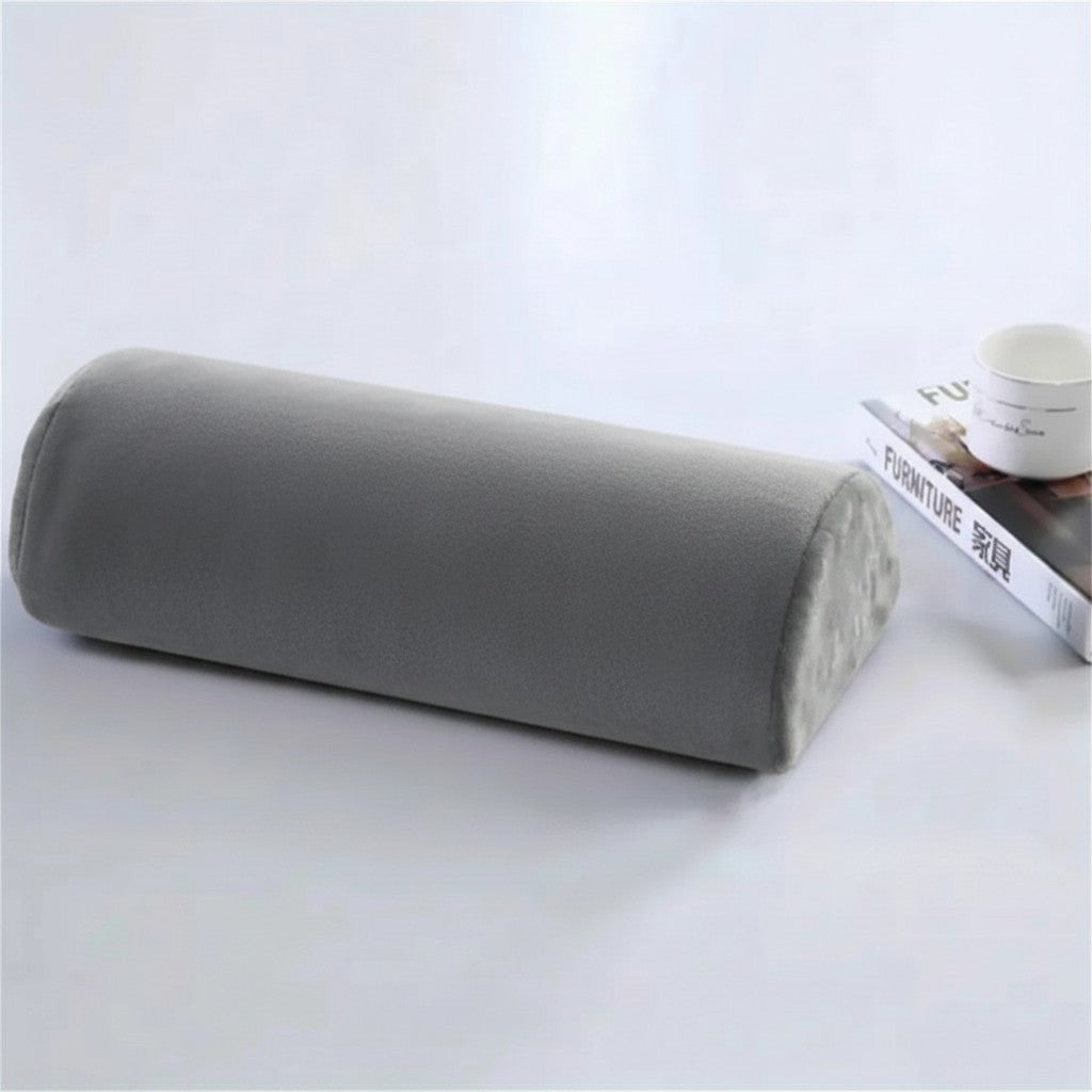 Pure Motion grey semi-roll memory foam knee pillow for lumbar and ankle support