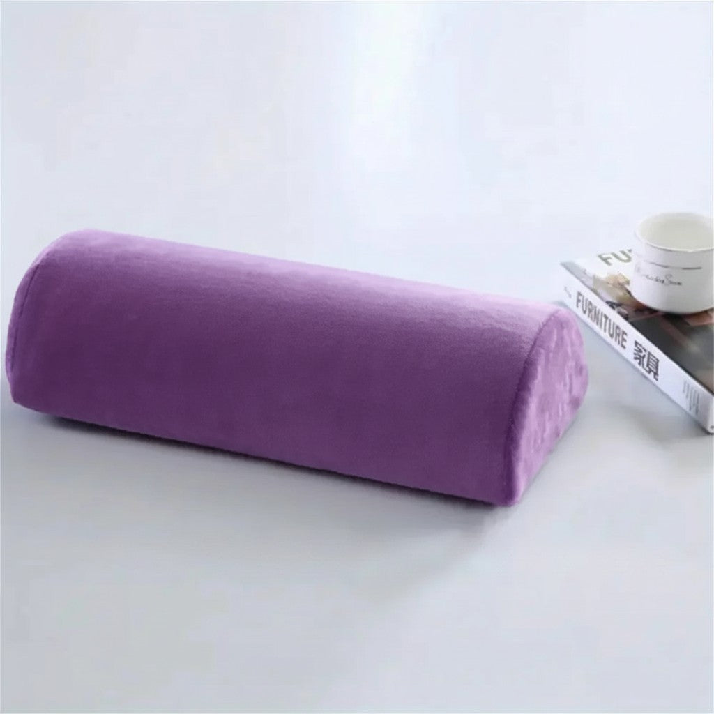 Pure Motion purple semi-roll memory foam knee pillow for lumbar and ankle support